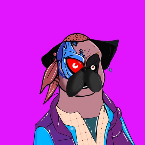A DogFather on Electric Violet