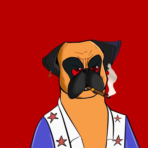 A DogFather on Guardsman Red