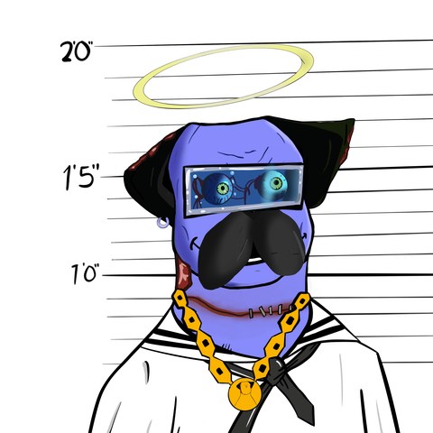 A DogFather booking photograph